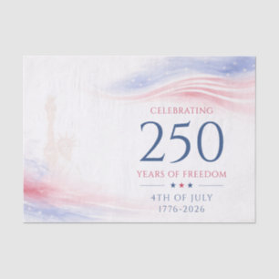 Elegante 250ste Amerikaanse Onafhankelijkheidsdag Tissuepapier