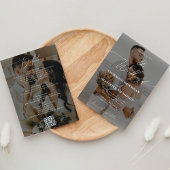 Elegante 2 foto Budget QR code Bruiloft Kaart
