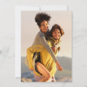 Elegante 2 Foto Handtekening Script Bruiloft Kaart (Achterkant)