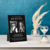 Elegante 2 foto 'Ter liefdevolle herinnering' herd Fotoplaat (Zijkant)