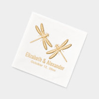 Elegante 2 Libellen Huwelijk Koppel Naam Datum