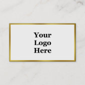 Elegante 2-zijdige Faux Gold Border Visitekaartje (Voorkant)