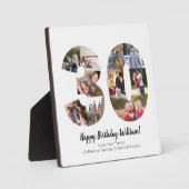 Elegante 30 Nummer Fotocollage Aangepaste Wenskaar Fotoplaat (Voorkant)