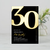 Élégante 30e anniversaire Foil Invitation (Debout devant)