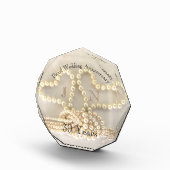 Elegante 30e Pearl Wedding Jubileum Gift Fotoblokken (Rechts)