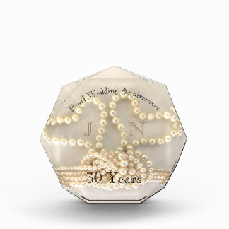 Elegante 30e Pearl Wedding Jubileum Gift Fotoblokken