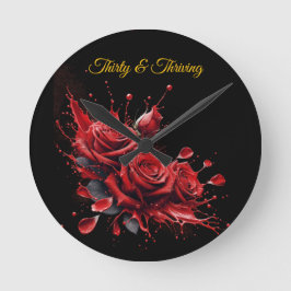 Elegante 30e verjaardag - Rozen in bloei Ronde Klok