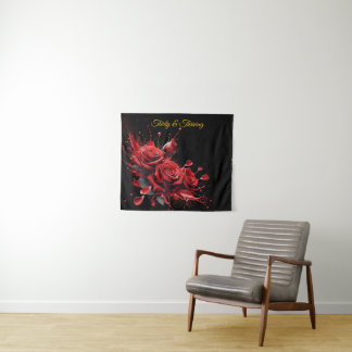 Elegante 30e verjaardag - Rozen in bloei Wandkleed