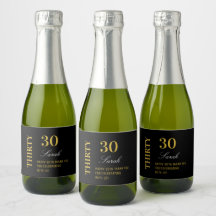 Elegante 30e verjaardag Zwart en Goud Dank u