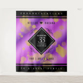 Elegante 33e Amethist Bruiloft Jubileum Wandkleed (Voorkant)