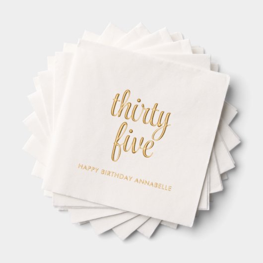 Élégante 35e anniversaire de la moderne serviettes (Insitu (empilé))