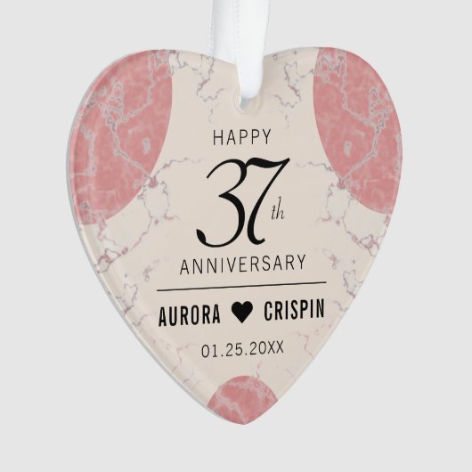 Elegante 37e bruiloft van albast ornament (voorkant)