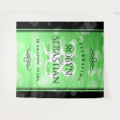 Elegante 38e smaragdgroene huwelijksverjaardag wandkleed (Voorkant (horizontaal))