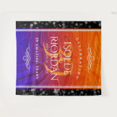 Elegante 39e agaten huwelijksverjaardag vieren wandkleed (Voorkant (horizontaal))