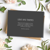 Elegante 3 foto collage bruiloft dank u bedankkaart