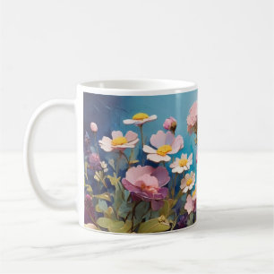 Elegante 3D Flowers Mok
