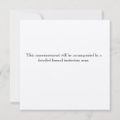 Elegante 3D-Rozen: Paarse lint datumbekendmaking Save The Date (Achterkant)