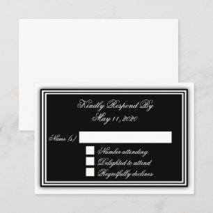 Elegante 3D RSVP kaart