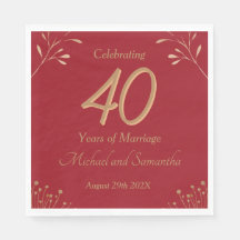 Elegante 40e Ruby Huwelijksfeest Partij