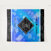 Elegante 41e bruiloftsdag met Blauwe Topaas Wandkleed (Voorkant (horizontaal))