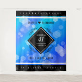 Elegante 41e bruiloftsdag met Blauwe Topaas Wandkleed (Voorkant)