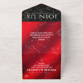 Elegante 42e jubileum bruiloft Jasper All In One Uitnodiging (Buitenkant)