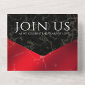 Elegante 42e jubileum bruiloft Jasper All In One Uitnodiging (Achterkant)