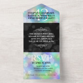 Elegante 43e Opaal Bruiloft Jubileum Viering All In One Uitnodiging (Binnen)