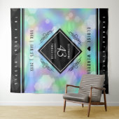 Elegante 43e Opaal Bruiloftsjubileum Viering Wandkleed (In Situ (horizontaal))