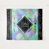 Elegante 43e Opaal Bruiloftsjubileum Viering Wandkleed (Voorkant (horizontaal))