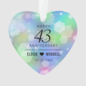 Élégante 43ème anniversaire du Mariage Opal (dos)