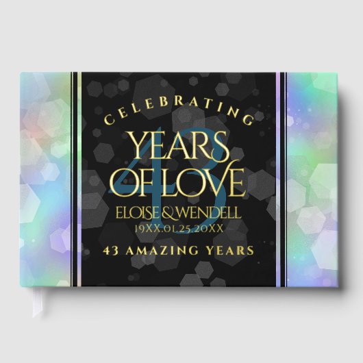 Élégante 43ème anniversaire du Mariage Opal (Recto)