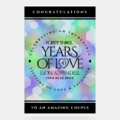 Élégante 43ème anniversaire du Mariage Opal (Recto)