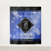 Elegante 45e saffier bruiloft jubileum wandkleed (Voorkant)