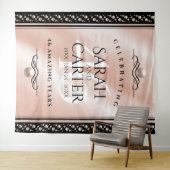 Elegante 46e bruiloftviering met parels ter gelege wandkleed (In Situ (horizontaal))