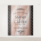 Elegante 46e bruiloftviering met parels ter gelege wandkleed (Voorkant)