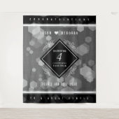 Elegante 4e linnen huwelijksjubileumviering wandkleed (Voorkant)