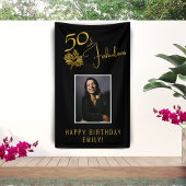 Elegante 50 en Fabulous Twigs 50ste verjaardag fot Spandoek