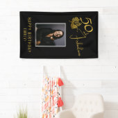Elegante 50 en Fabulous Twigs 50ste verjaardag fot Spandoek (Insitu)