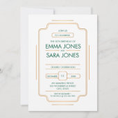 Élégante 50e anniversaire Invitation (Devant)