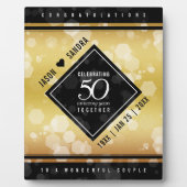 Élégante 50ème Plaque du Mariage d'or (Devant)