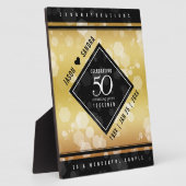 Élégante 50ème Plaque du Mariage d'or (Côté)