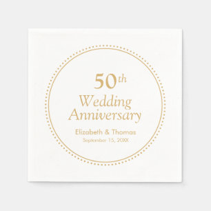 Elegante 50ste trouwdag servet