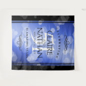 Elegante 51e saffier bruiloft jubileum wandkleed (Voorkant (horizontaal))