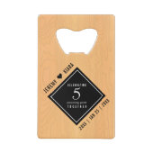 Élégante 5ème anniversaire de Mariage de bois (Dos)