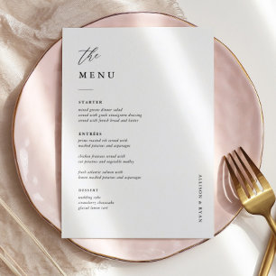 Elegante 5x7" bruiloft tafel menu kaarten plat men