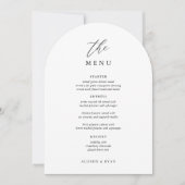 Elegante 5x7" huwelijksmenu kaart plat menu (Voorkant)