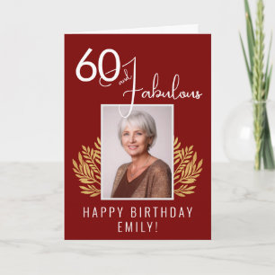 Elegante 60 en Fabulous Twigs 60ste verjaardag Fot Kaart