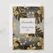 Élégante 60e anniversaire de fête Invitation Gold  (Dos)