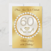 Elégante, 60e anniversaire Invitations pour elle,  (Devant)